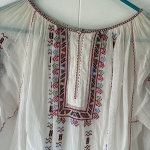 Vintage rare Hungarian peasant blouse small medium